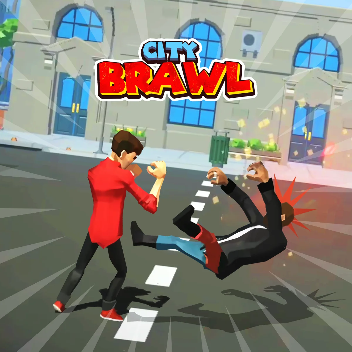 City Brawl Game Logo - Street Fighting Action