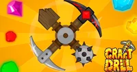 Craft Drill Game Logo - Underground Mining Adventure