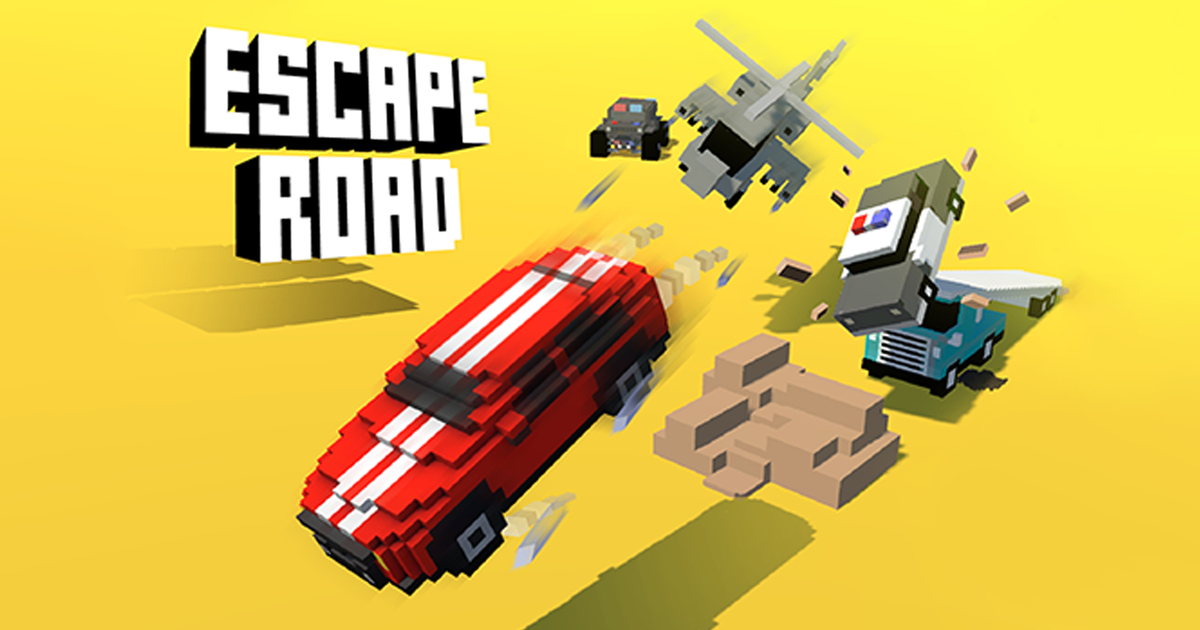Escape Drive gameplay showing high-speed chase and vehicle combat