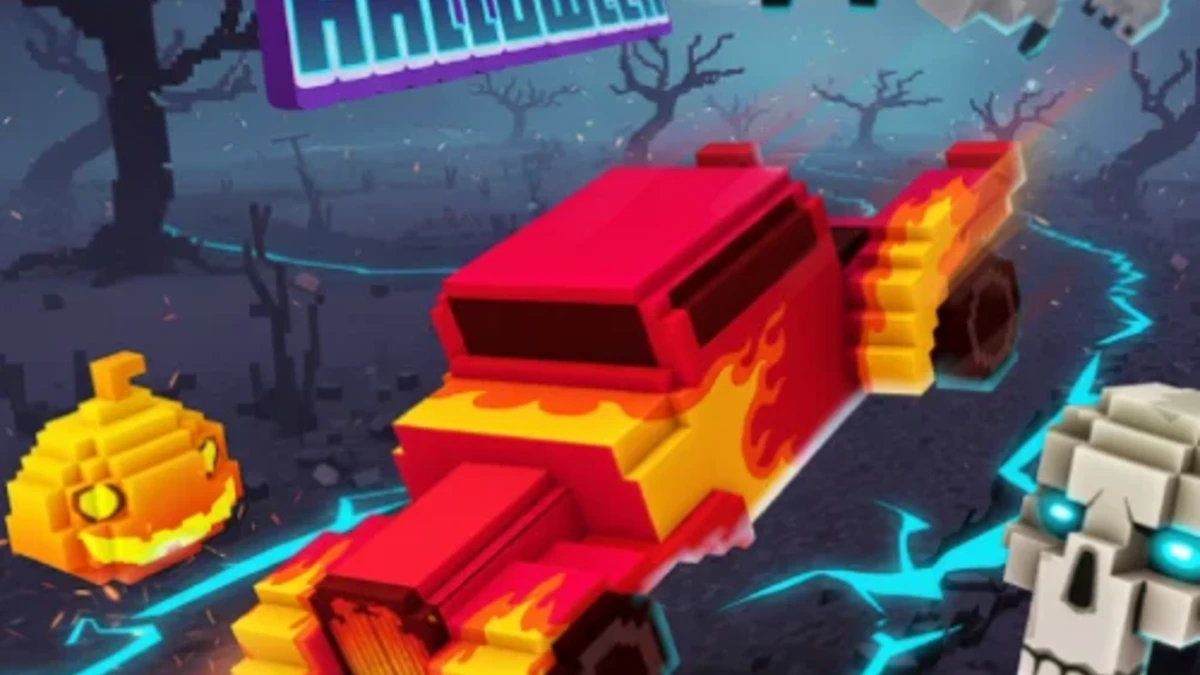 Escape Road Halloween gameplay showing haunted city chase and police pursuit