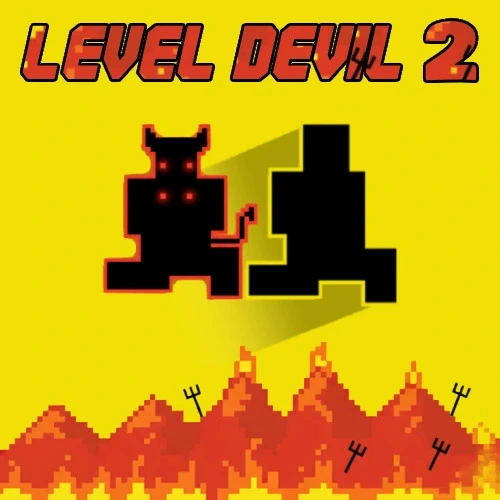 Level Devil 2 Game Logo - Platform Puzzle Game