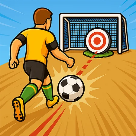 One Kick Goal Game Logo - Precision Soccer Free Kick Challenge