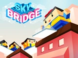 Sky Bridge gameplay showing bridge building between skyscrapers